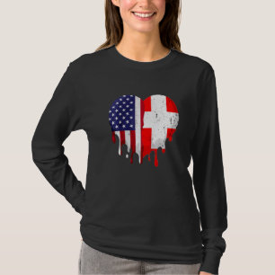 American Swiss Heritage Month Switzerland Flag Hea T-Shirt