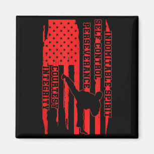 American Taekwondo USA Martial Arts Artist Team Magnet
