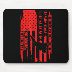 American Taekwondo USA Martial Arts Artist Team Mouse Mat
