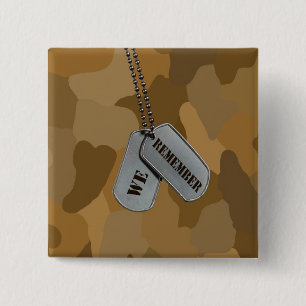 American Tags 15 Cm Square Badge