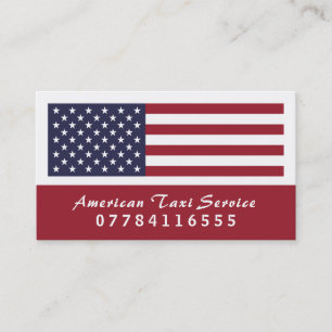 American Taxi Flag Business Card
