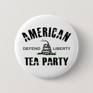 American Tea Party 6 Cm Round Badge