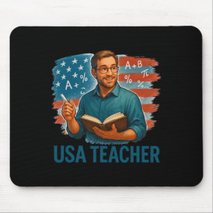 American Teacher Knowledge Education Pride Mouse Mat