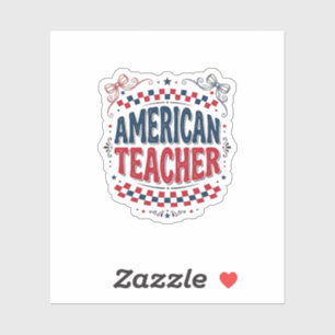 American Teacher Patriotic Vintage Shirt Design_1