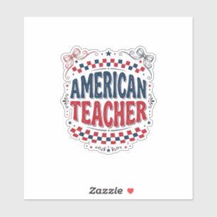 American Teacher Patriotic Vintage Shirt Design_1