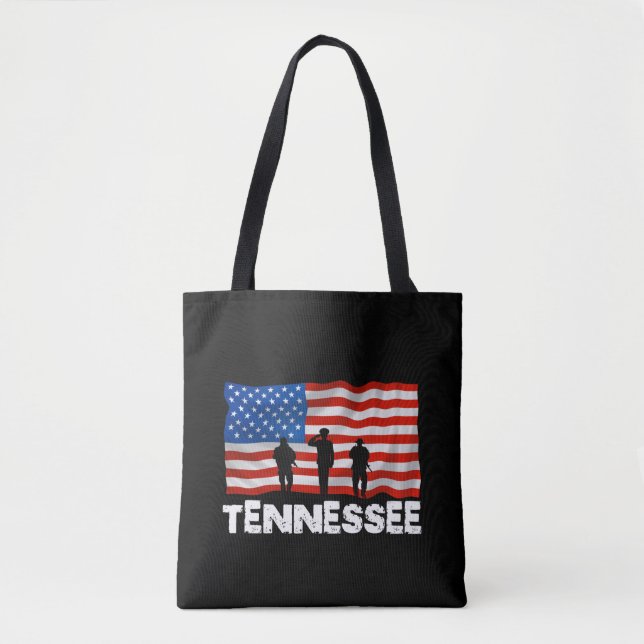 American Tennessee Flag Canvas Tote Bag Christmas (Front)