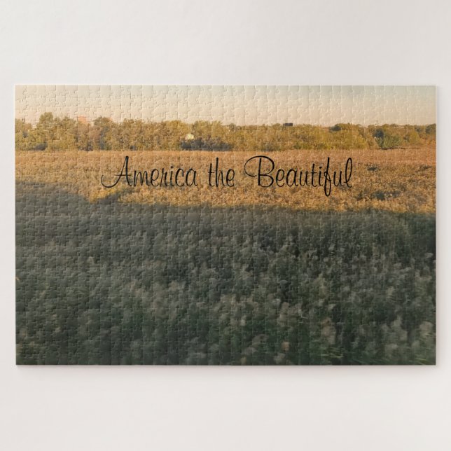 American the Beautiful Fields of Grain Jigsaw Puzzle (Horizontal)