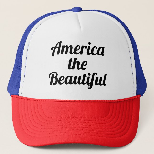 "American the Beautiful" trucker hat (Front)
