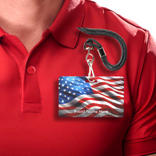American Theme Budget Event Badges ID Badge