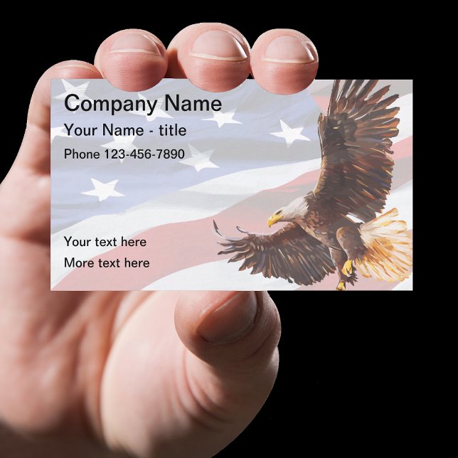 American Theme Eagle Stars And Stripes Business Card (Creator Uploaded)