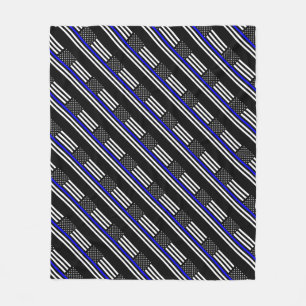 American Thin Blue Line Decor Fleece Blanket