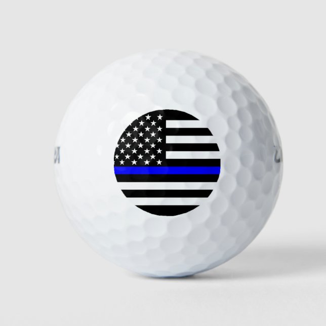 American Thin Blue Line Decor Golf Balls (Front)