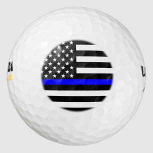 American Thin Blue Line Decor Golf Balls