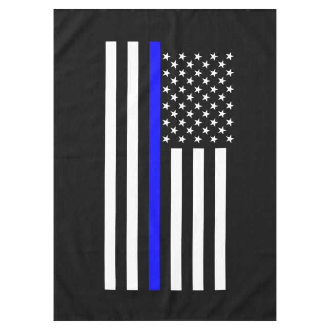 American Thin Blue Line Decor Tablecloth (Front)