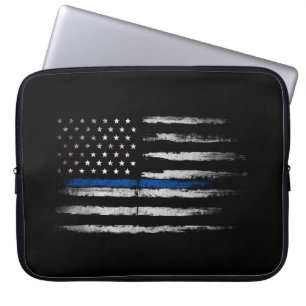 American Thin Blue Line flag Laptop Sleeve