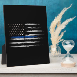 American Thin Blue Line flag Plaque