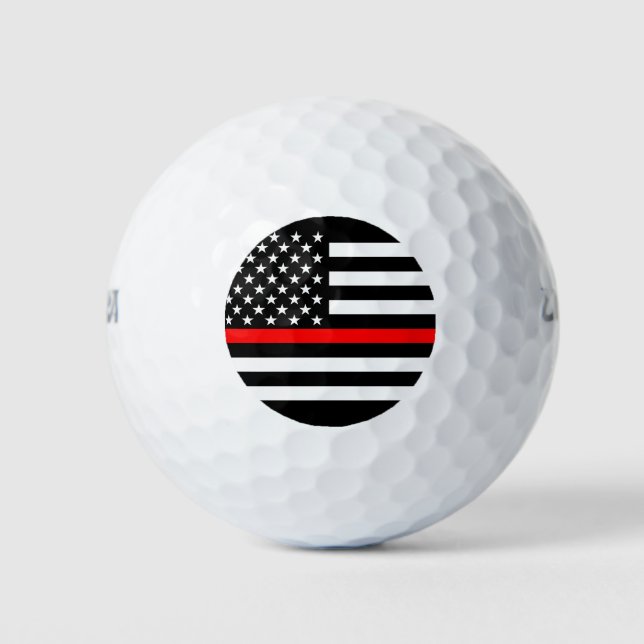 American Thin Red Line Decor Golf Balls (Front)