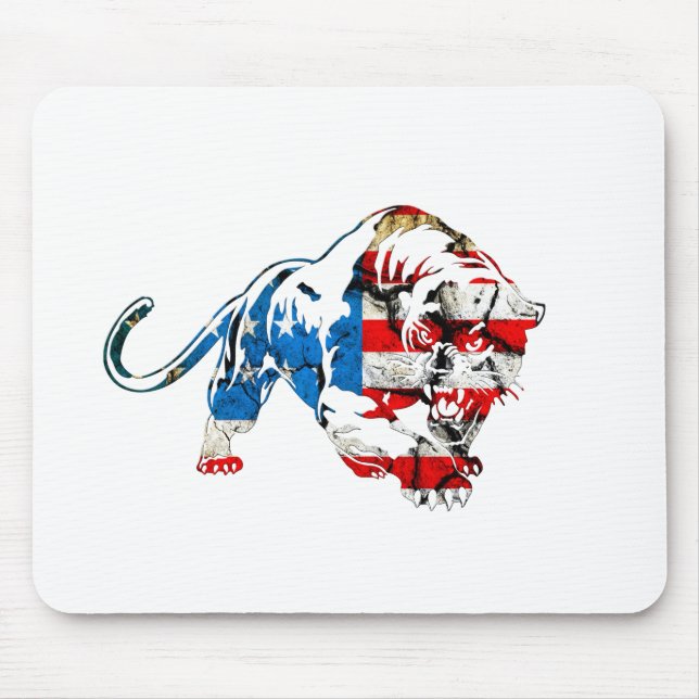 American Tiger Mouse Mat (Front)