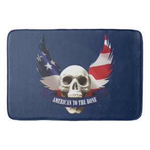 American to the Bone Skull Bath Mat
