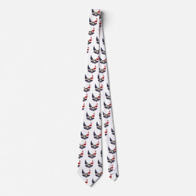 American to the Bone Skull Tie (Front)