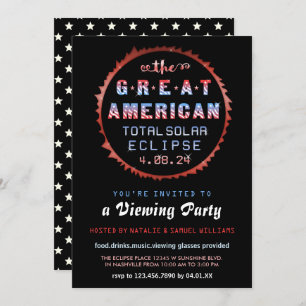 American Total Solar Eclipse 2024 Viewing Party Invitation