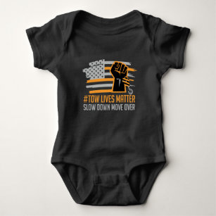 American Tow Truck Driver Towing Trucker Driving Baby Bodysuit