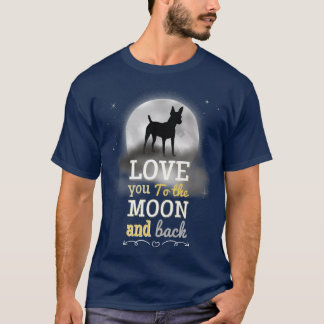 American Toy Fo Terrier Dog Love To The Moon Premi T-Shirt