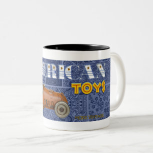 AMERICAN TOYS WITH CAST IRON RACER Two-Tone COFFEE MUG