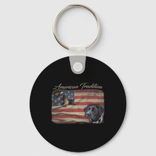 American Tradition Waterfowl Duck Hunting Dog Blac Key Ring