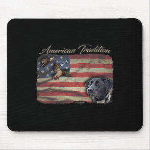 American Tradition Waterfowl Duck Hunting Dog Blac Mouse Mat