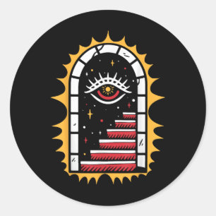 American Traditional Old School Tattoo Flash Ink S Classic Round Sticker