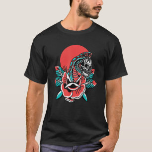 American Traditional Old School Tattoo Flash Snake T-Shirt