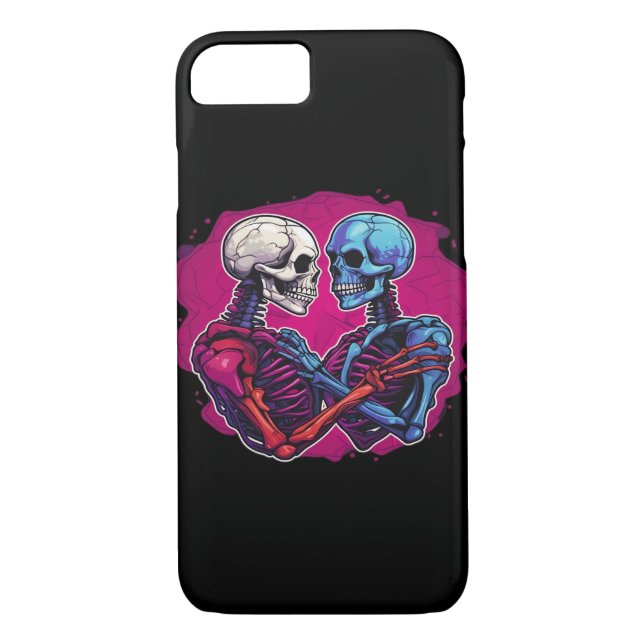 American Traditional Skeleton Holding Hands Tattoo Case-Mate iPhone Case (Back)