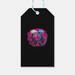 American Traditional Skeleton Holding Hands Tattoo Gift Tags