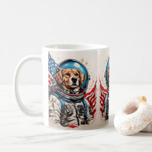 American traditional tattoo drawing of dog coffee mug