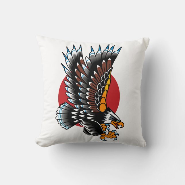 American Traditional Tattoo Eagle Old School Cushion (Front)