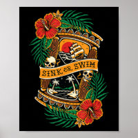 American Traditional Tattoo Old School Flash Skull