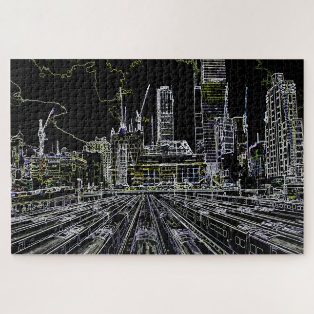 American trains jigsaw puzzle (Horizontal)