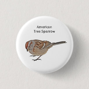 American Tree Sparrow 3 Cm Round Badge