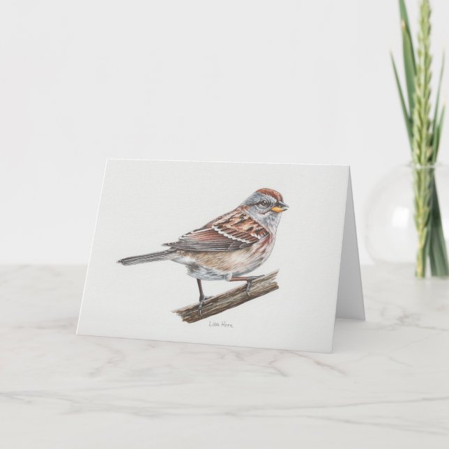 American Tree Sparrow Art Card (Front)
