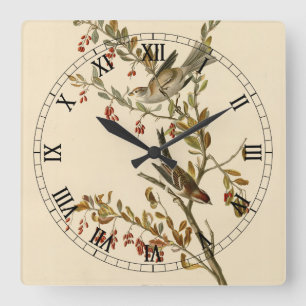 American Tree Sparrow, Audubon's Birds of America Square Wall Clock