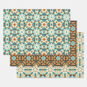 American Tribal Native Seamless Pattern Set No1 Wrapping Paper Sheet