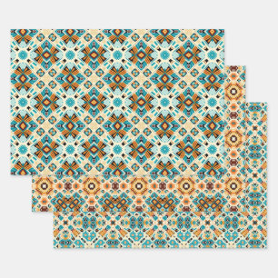 American Tribal Native Seamless Pattern Set No3 Wrapping Paper Sheet