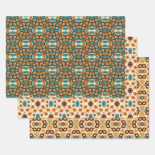 American Tribal Native Seamless Pattern Set No4 Wrapping Paper Sheet