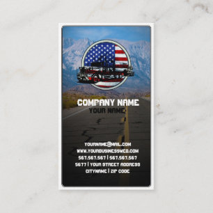 American Truck on Mountain Road Business Card