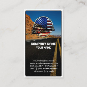 American Truck on Turning Road Business Card