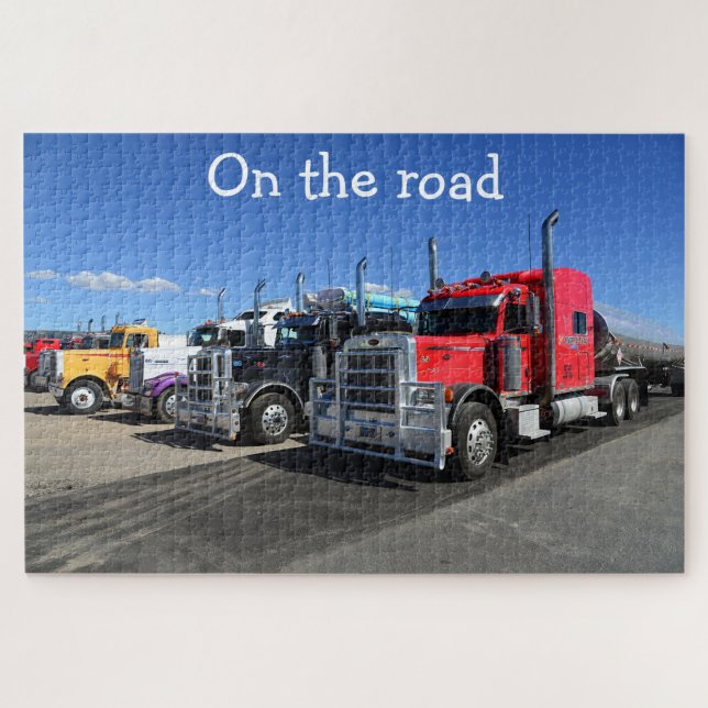 American Trucks Big Rigs On the Road Jigsaw Puzzle (Horizontal)