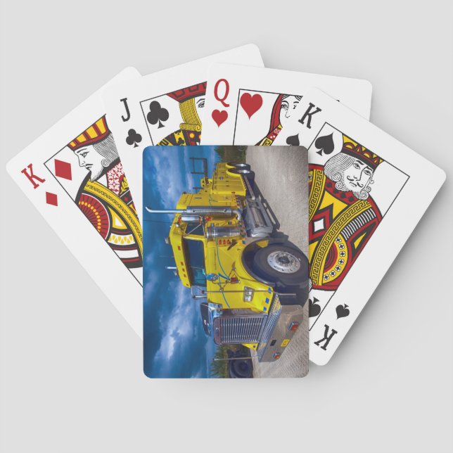 American Trucks Big Rigs On the Road Tow Truck Playing Cards (Back)