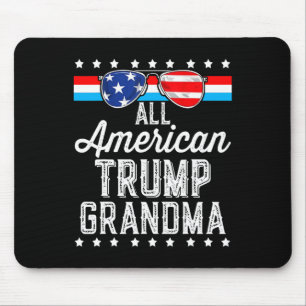 American Trump Grandma American Flag Sungles Trump Mouse Mat