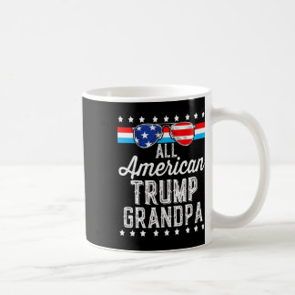 American Trump Grandpa American Flag Sungles Trump Coffee Mug